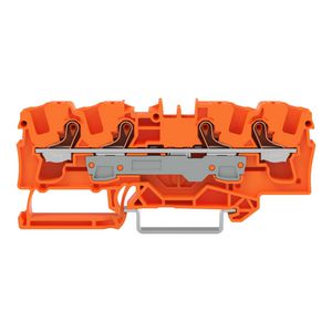 4-draads rijgklem Met drukknop 6mm² oranje VVE=25