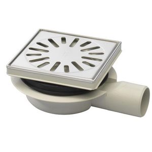 Vloerput 146x146mm ws32 rooster RVS+sierrand zijuitl.