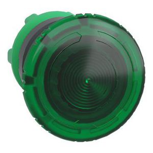 Vuistslagkop 40mm drukknop 22mm Verlicht LED Groen
