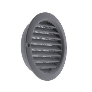 Kunststof schoepenrooster rond Ø100mm grijs