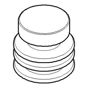 Bedieningselement 27x25,5mm Champagne (22kt Goud)