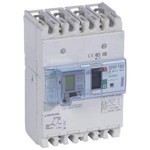 Vermogensschakelaar 160 Thermomagn.+RCD 80A 4P 50kA DPX3