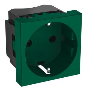 Stopcontact 45x45x42 Polycarbonate Eco mat groen