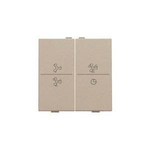 2-voudige toets ventilatoropdruk 0 - 3 RF schakelaar champag