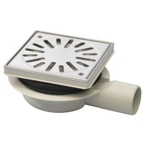 Vloerput 146x146mm ws32 vastrooster RVS+sierrand zijuitl.