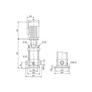 Centrifugaalpomp CRN15-01 A-P-G-V-HQQV 3x230/400 50 Hz