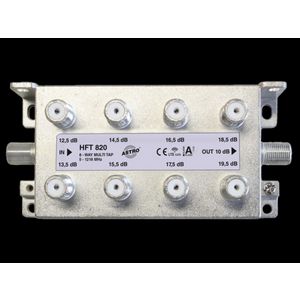 Multi-tap 8-voudig 13-20dB aftakdemping retour met f-aans.