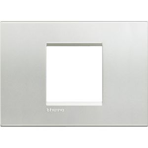 Afdekplaat breed 2 modulen zilver Livinglight