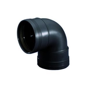 Wafix PP manchet bocht 88° 75mm zwart