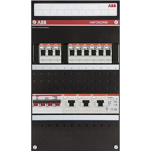 Groepenkast stekerbaar 9 groepen achter 3 als 2-pol 1SPF006983F1019