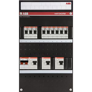 Groepenkast stekerbaar 9 groepen achter 3 als 2-pol 1SPF006983F1017