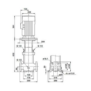 Centrifugaalpomp CR15-06 A-F-A-E-HQQE 5.5 kW 3x400D 50 Hz