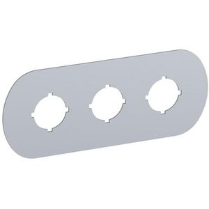 Indicatieplaat plastic for plastic enclosures 3-seat