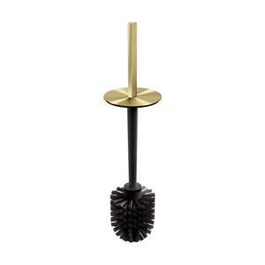 Reserve toiletborstel m goud geborsteld PVD greep Flat