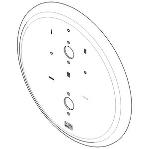 Rozet VS 175x11,5mm Messing gebors. (23kt Goud)