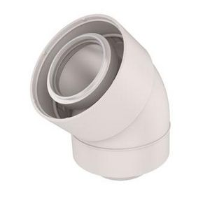 Bocht UbiFit concentrisch Push-Fit PP 45° 60/100mm