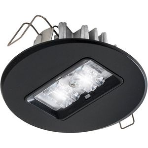 Centraal 2W 220V rond zwart inbouw led armat