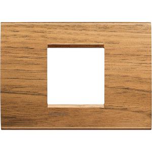 Afdekplaat breed 2 modulen notelaar Livinglight