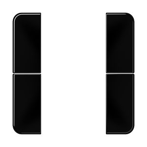 Tastafdekking compleet 2-voudig CD500 zwart KNX