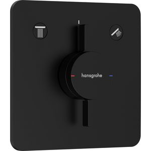 DuoTurn Q afbouwdeel tbv inbouwkraan voor 2 functies mat zwart