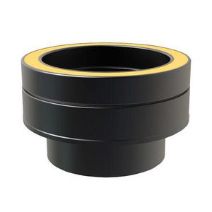 DW Ø80mm Aansluitstuk vlak zwart