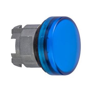 Kop voor lampje Ø22mm rond Geribbeld kapje Blauw