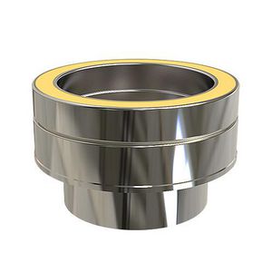 DW Ø80mm Aansluitstuk vlak RVS