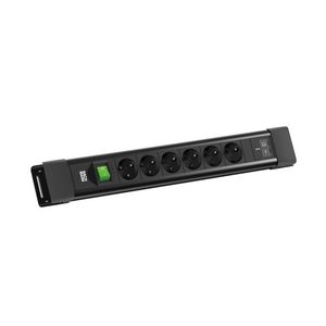 CONNECTUS 6x BE/FR 1x USB C/C chrgr 65W schakelaar 2m RA zwa