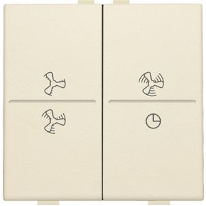 2-voudige toets ventilatoropdruk 0 - 3 RF schakelaar cream
