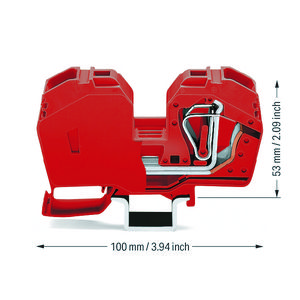 2-draads rijgklem 35mm² geint. afsluitplaat 285-633 VVE=15
