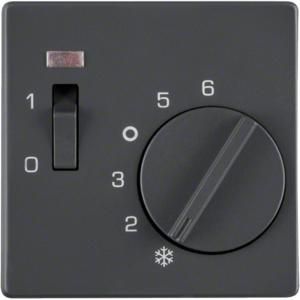 Centraalstuk regelknop wip LED berker Q.1/Q.3/Q.7 antraciet