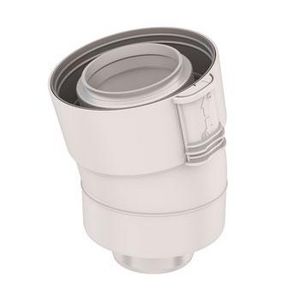 Bocht 15° Ubifit Klemband concentrisch PP/KS 60/100 wit