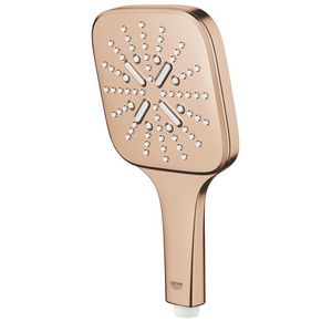 Handdouche rainsh. 130 smartact. cube 3 straalsoorten warm sunset geborsteld (mat bronskleurig)