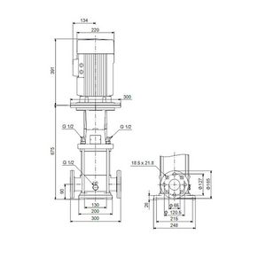 Centrifugaalpomp CRN15-07 A-FGJ-G-V-HQQV 3x400D 50 Hz