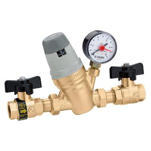 Vulcombinatie grote debieten 1 - 6 bar 3/4" met manometer