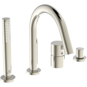 Joy badmengkraan 4-gats badrand met uitloop silver storm (rvs look)
