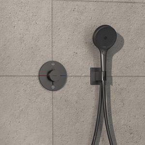 ShowerSelect Comfort S thermostaat afbouwdeel tbv inbouw Brushed Black Chrome