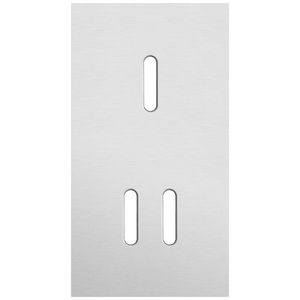 Tweevoudige afdekpl. verticaal 71mm centerafstand een enkelv