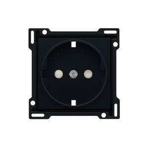 Afwerkingsset stopcontact randaarde/besch.afsl. black