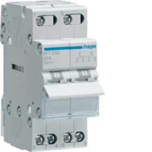 Modulaire omschakelaar 2P 32A NO.NC I-0-II boven