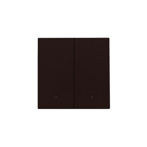 Afwerkingsset lens dubbele elektr. schakelaar/knop d.brown