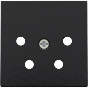 Afwerkingsset 4-polig inbouwcontactdoos PTT pianoblack