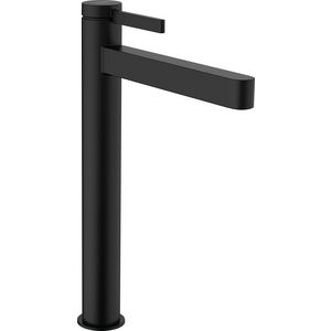 Finoris 1-hendel wastafelmengkraan 260 mat zwart highriser sprong 208mm incl. push-open plug 1.1/4"