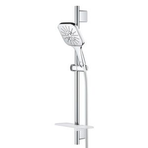 Glijstangset rainshower 130 smartact. cube 60cm chroom