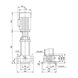 Centrifugaalpomp CR1-33 A-FGJ-A-E-HQQE 3x400D 50 Hz