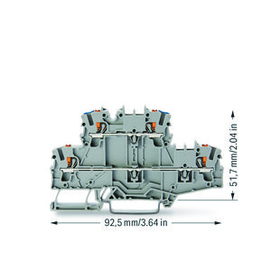 2-etageklem Met Druk Rijg-/rijgklem grijs 2202-2703 VVE=50