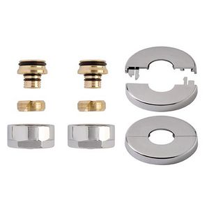 Aansluitset Minimal 16mm AKB rozet chroom