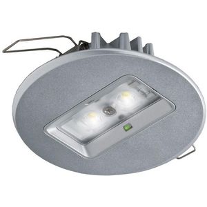 Decentraal 2W rond aluminium kleurig inbouw led armatuur