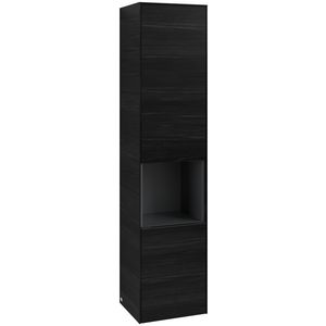 Hoge kast SUBWAY 3.0 400x1710x362mm Black Oak C58901AB greep Volcano Black