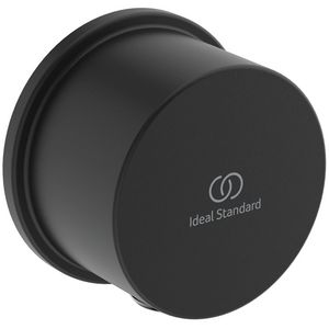idealrain wandaansluitbocht rond g1/2" silk black (mat zwart) BC808XG